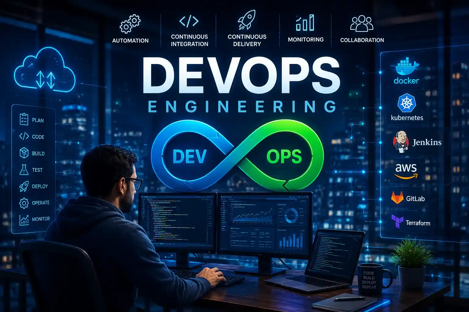 Server infrastructure and cloud engineering workspace