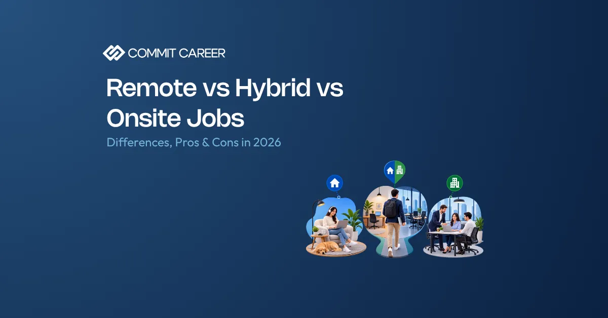 Remote vs hybrid vs onsite jobs