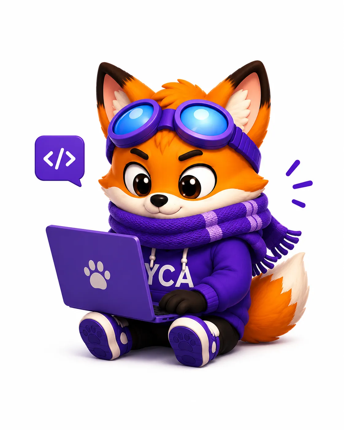 YCA Mascot, Fizzi thinking